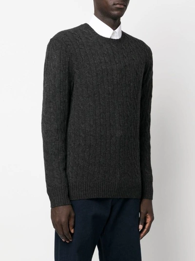 Polo Ralph Lauren Cable-knit Wool-cashmere Sweater In Black