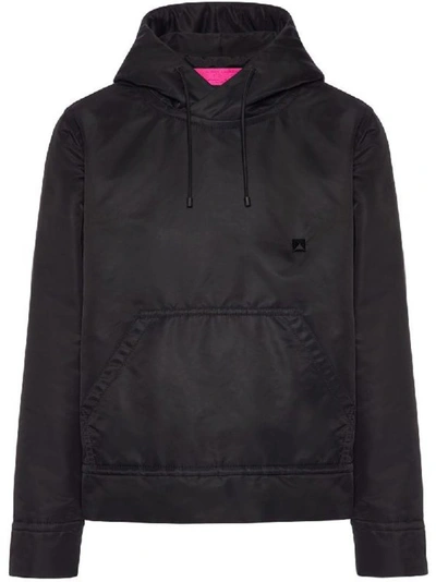 Shop Valentino Hoodded Jacket In Black