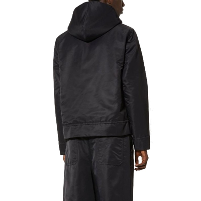 Shop Valentino Hoodded Jacket In Black