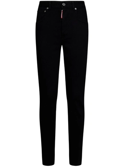 Shop Dsquared2 High-waisted Skinny-fit Jeans In Black