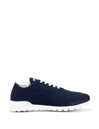 Shop Kiton Blue Knitted Fabric ''fit'' Runners