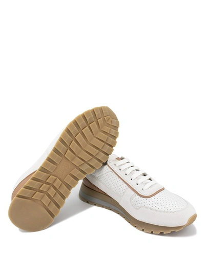 Shop Brunello Cucinelli Runners Sneakers In White