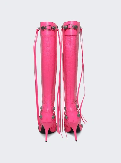 Shop Balenciaga Tall Cagole High Heel Boot In Pink