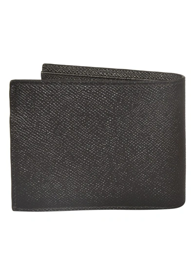 Shop Dolce & Gabbana Logo-plaque Grained Wallet In Black