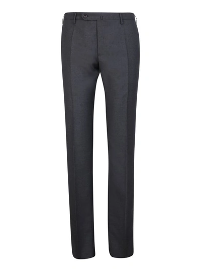 Shop Incotex Cotton-virgin Wool Blend Trousers In Grey