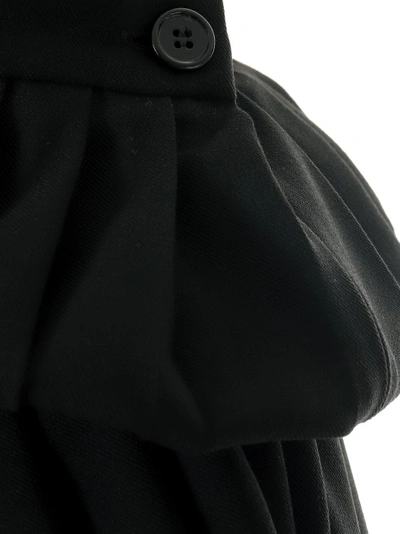Shop Mm6 Maison Margiela Viscose Blend Mini Skirt In Black