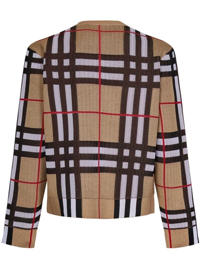 Shop Burberry Beige Cotton Blend Sweaters In Brown