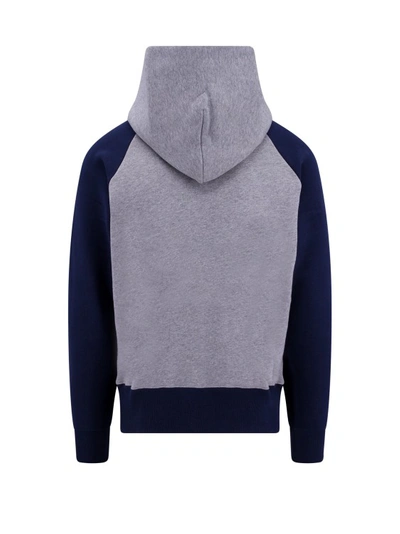 Shop Kenzo Frontal Logo Cotton Sweatshirt In Grey