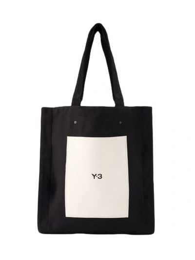 Shop Y-3 Lux Tote Bag - Cotton - Black