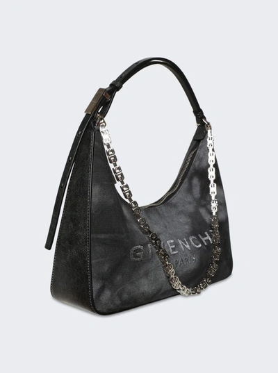 Shop Givenchy Small Moon Cut Out Bag With Chain In Black