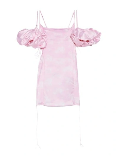 Shop Jacquemus La Mini Robe Choucho Dress In Pink