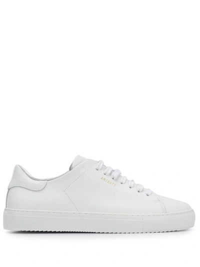 Shop Axel Arigato White Leather Lace-up Sneakers