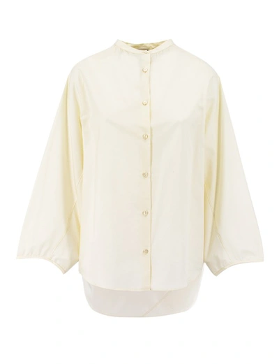 Shop Aspesi Neutral Soft Cotton Poplin Blouse In Neutrals