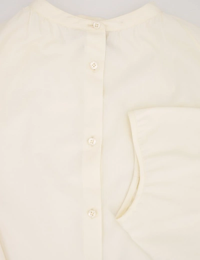 Shop Aspesi Neutral Soft Cotton Poplin Blouse In Neutrals