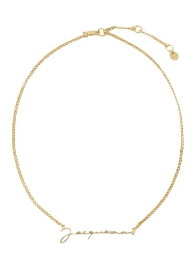 Shop Jacquemus La Chaine Necklace - Metal - Gold-tone In Not Applicable
