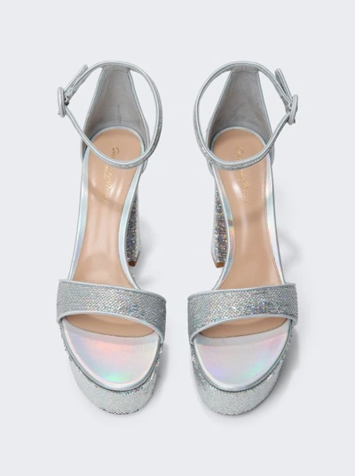 Shop Gianvito Rossi Platform Buckle Sandal In Silver