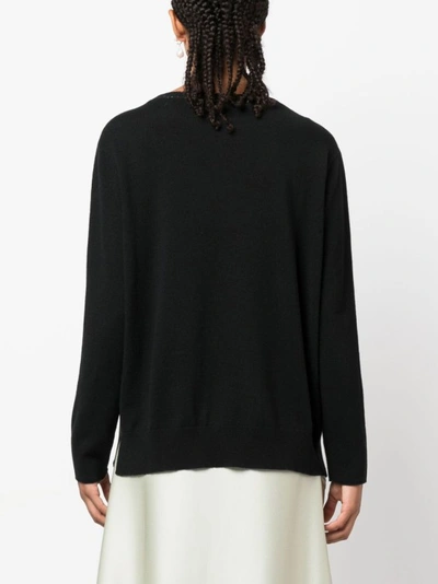 Shop Fabiana Filippi Black Wool Blend Sweatshirt