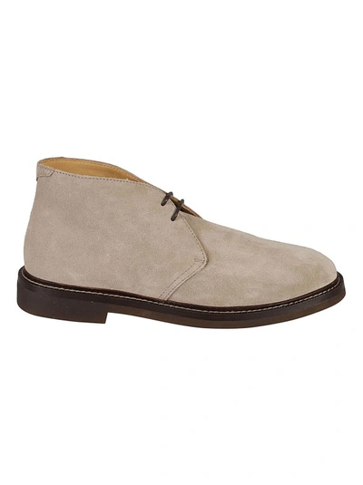 Shop Brunello Cucinelli Suede Chukka Boots In Brown