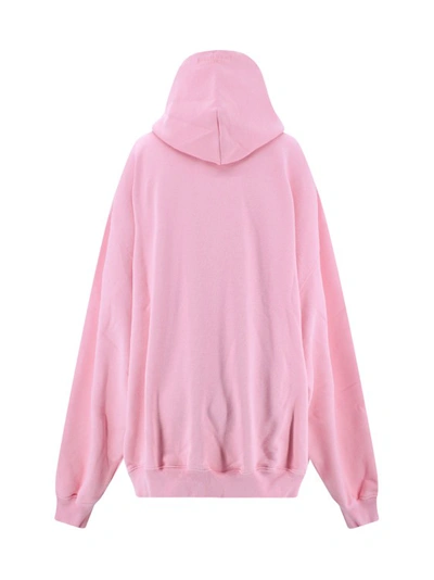 Shop Vetements Cotton Blend Sweatshirt With Embroidered 4 Seasons Logo In Pink