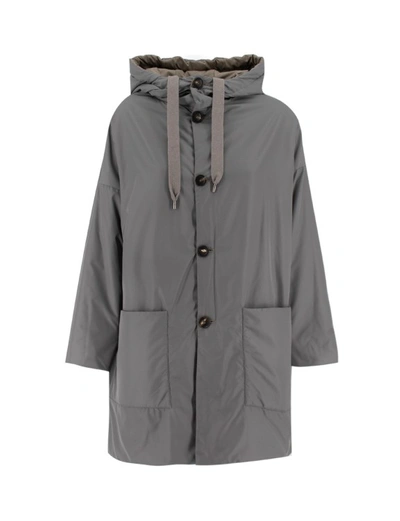 Shop Le Tricot Perugia Soft And Snug Double Face Parka In Grey
