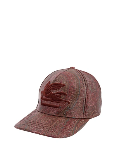 Shop Etro Paisley Jacquard Baseball Hats In Pink