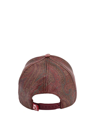 Shop Etro Paisley Jacquard Baseball Hats In Pink