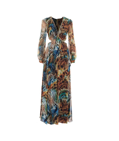 Guess By Marciano Maxi Dress With Cut Outs In Multicolor | ModeSens