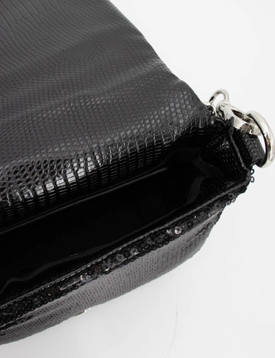 Shop Ermanno Scervino Black Sequins Bag