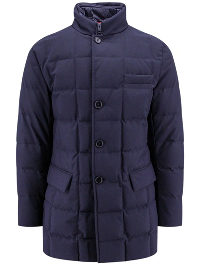 Shop Fay Padded And Quilted Nylon Jacket In Blue