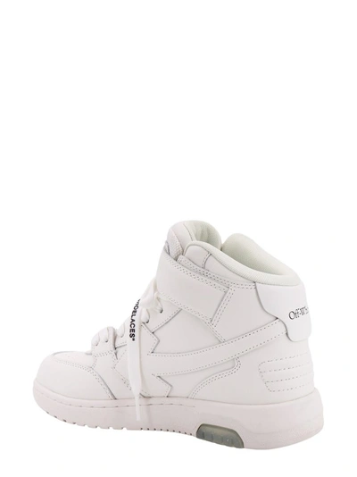 Shop Off-white Leather Sneakers With Iconic Zip Tie In White