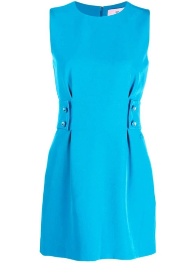 Shop Chiara Ferragni Blue Round Neck Dress