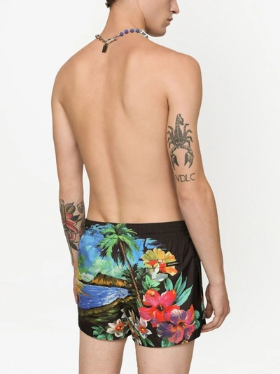 Shop Dolce & Gabbana Multicoloured Swim Shorts In Multicolor