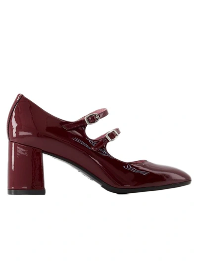 ALICE burgundy patent leather Mary Janes pumps