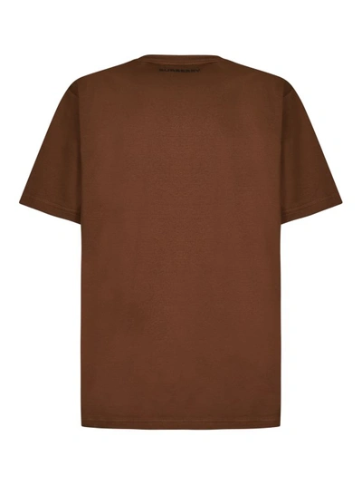 Shop Burberry Brown Cotton Jersey T-shirt