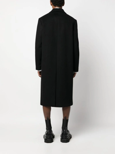 Shop Valentino Black Wool Blend Coat
