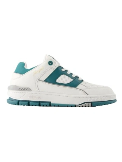 Shop Axel Arigato Area Lo Sneakers - Leather - White/jade
