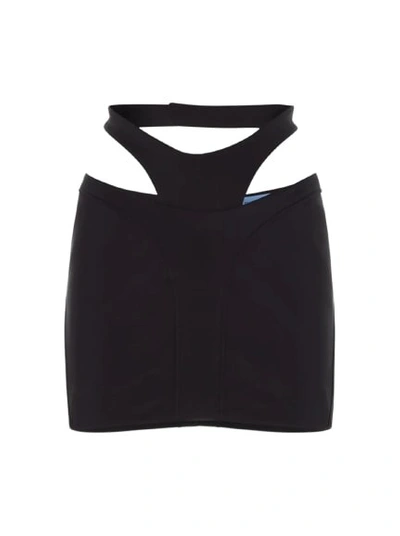 Shop Mugler Bonded Mini Skirt In Black