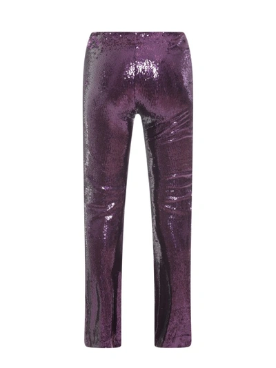 Shop Philosophy Di Lorenzo Serafini Trouser With Sequins In Purple