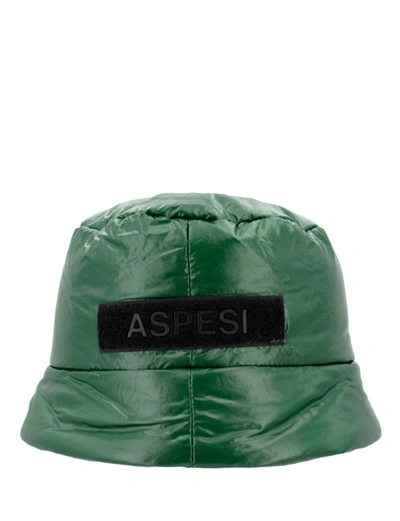 Shop Aspesi Green Bucket Hat