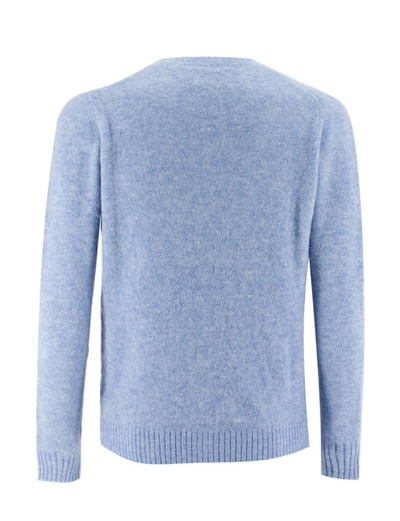 Shop Mc2 Saint Barth Blue Cashmere Blend Pullover