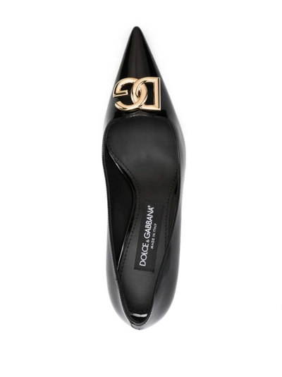 Shop Dolce & Gabbana Black Leather Pumps