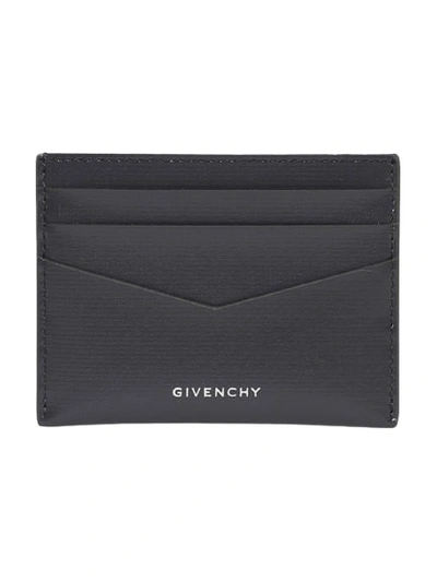 Shop Givenchy Card Holder In 4g Classic Leather In Grey