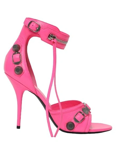 Shop Balenciaga Cagole High Heel Sandals In Pink
