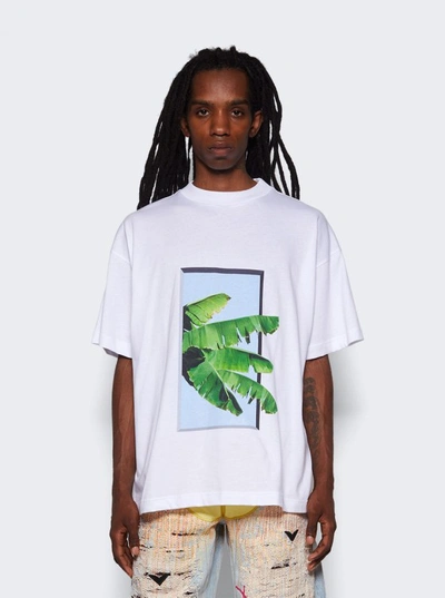 Shop Blue Sky Inn Leaf T-shirt In White