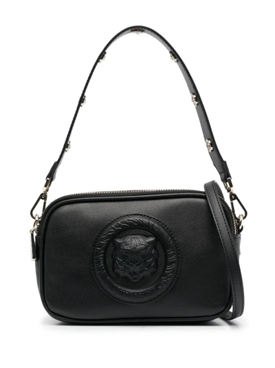Shop Just Cavalli Studded Top Handle Black Handbag