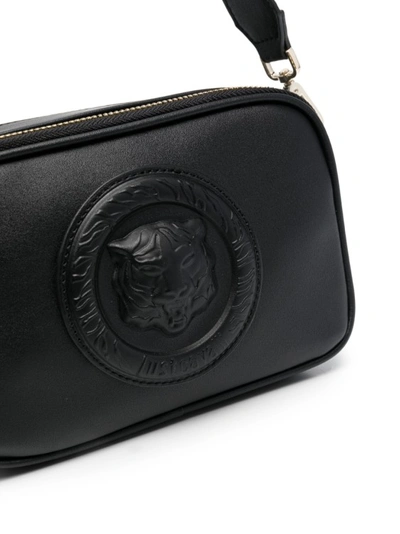 Shop Just Cavalli Studded Top Handle Black Handbag