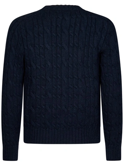 Shop Tom Ford Blue Knitted Sweater