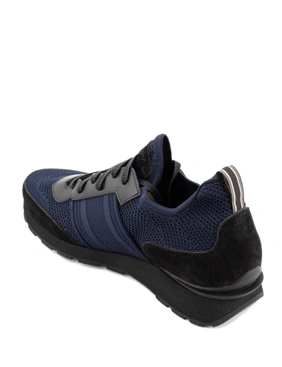 Shop Brioni Blue Lightweight Sneakers