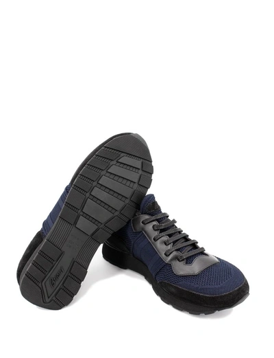 Shop Brioni Blue Lightweight Sneakers