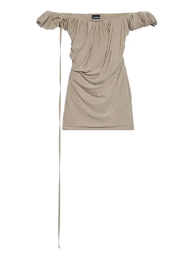 Shop Jacquemus La Robe Ciceri Mini Dress In Grey